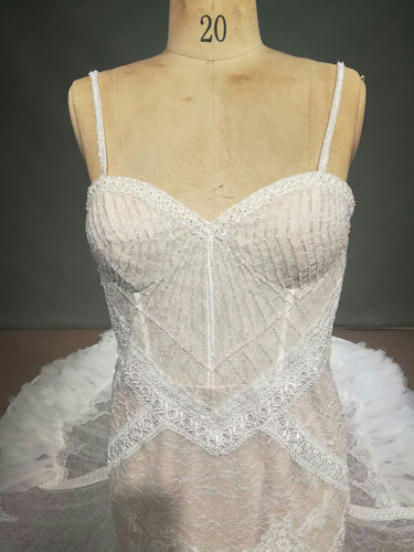 Style #C2017-Mel - Spaghetti Strap plus size lace wedding dress