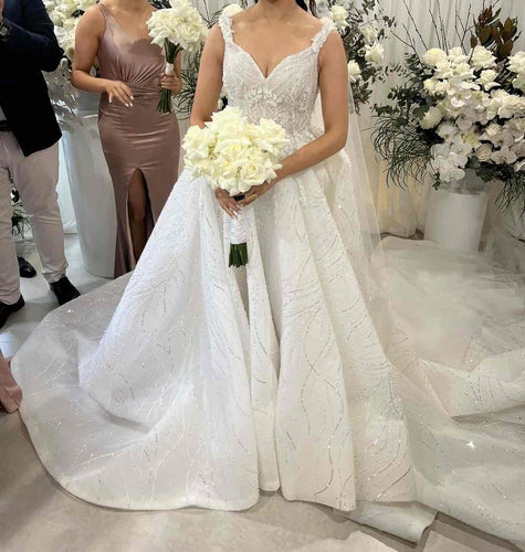 C2023-SBG72H - Robe de mariée formelle sans manches avec perles