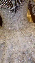 C2023-SCLS82 - Robe de mariée à manches longues avec perles de cristal Swarovski et strass