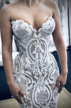 C2024-BG221 - robe de mariée bustier brodée de perles avec surjupe amovible