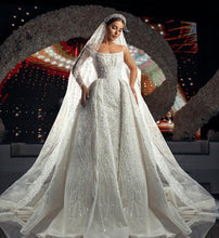 C2024-BG96 - beaded strapless ball gown wedding dress