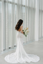 C2024-SF404 - sleeveless v-neck beaded wedding gown with 3D embellishments