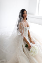 C2024-BGS936 - beaded ball gown wedding dress with spaghetti shoulder straps