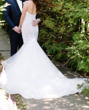 C2024-FF717 - sweetheart embroidered fit-to-flare wedding gown with spaghetti straps