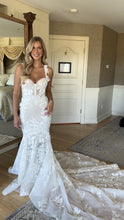 C2024-FS646 - Fitted Mermaid Corset Style Wedding Gown with Embellished Shoulder Straps