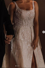 C2024-SB66 - beaded sleeveless ball gown wedding dress with scoop neck bustline