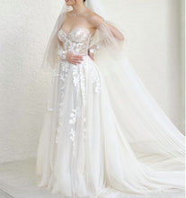 C2024-SLS767GL - strapless a-line wedding gown with detachable long sleeves and corset bodice