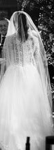 C2024-SNLS - long sleeve a-line wedding gown with beaded embroidery bodice