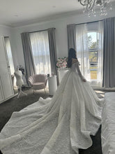 C2024-NLBC8 - long sleeve ball gown wedding dress with beaded embellishments