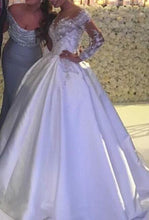C2018 - LSSK88 - Swarovski Crystal beaded Wedding Gown with Long Sheer Sleeves