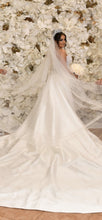 C2024-NAL 771 - strapless corset beaded lace wedding gown with detachable overskirt