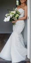 C2024-NAL513 - strapless sweetheart fit-to-flare wedding gown with beaded lace embroidery