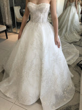 C2024-NAL812 - beaded strapless a-line wedding ball gown with chapel train