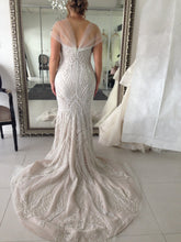 C2024-NAL787 - beaded embroidery fit-to-flare wedding gown