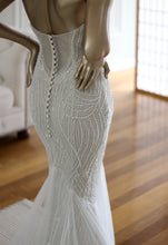 C2024-BS991 - beaded strapless fit-to-flare wedding gown