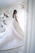 C2024-SK62 - sleeveless v-neck ball gown wedding dress