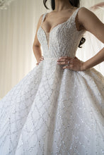 C2024-SK62 - sleeveless v-neck ball gown wedding dress