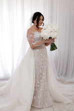 C2024-SK83 - embroidered long sleeve wedding gown