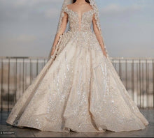 C2024-BG515 - Off the shoulder beaded wedding ballgown