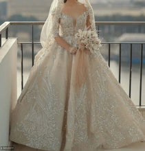 C2024-BG515 - Off the shoulder beaded wedding ballgown