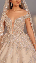 C2024-BG515 - Off the shoulder beaded wedding ballgown