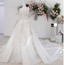 C2024-NAL023 - sleeveless scoop neck wedding ball gown