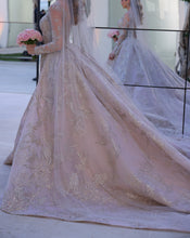 C2024-ZM88 - beaded ornate flower lace wedding gown