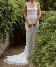 C2024-SH71 - Sleeveless scoop neck beaded wedding gown