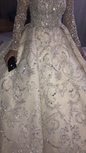 C2025-BG810 - swarovski crystal beaded ball gown wedding dress