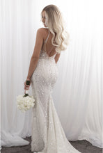 C2024-LDG61 - Sexy deep v-neck beaded wedding gown