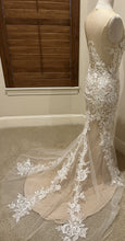 C2023-Abshire - sleeveless illusion neckline wedding gown with beaded embroidery and lace details