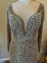 C2023-SWeeksD - Long Sleeve Pageant Gown with Rhinestones & Pearls