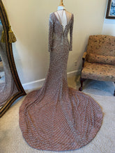 C2023-SWeeksD - Long Sleeve Pageant Gown with Rhinestones & Pearls