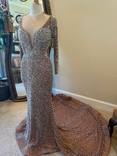 C2023-SWeeksD - Long Sleeve Pageant Gown with Rhinestones & Pearls