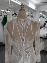 C2021-aSEllis - Vestido de novia de manga larga con corpiño transparente inspirado 