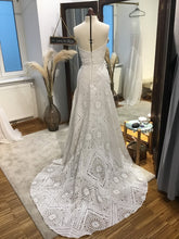 C2022-VS30 vestido de novia vintage bohemio sin tirantes
