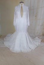 C2021-CGreen - Vestido de novia talla grande manga larga