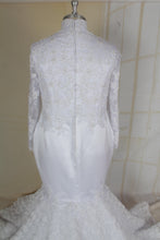 C2021-CGreen - Vestido de novia talla grande manga larga