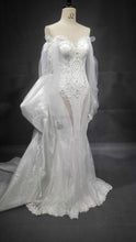 couture long sheer sleeve wedding dress for SALE