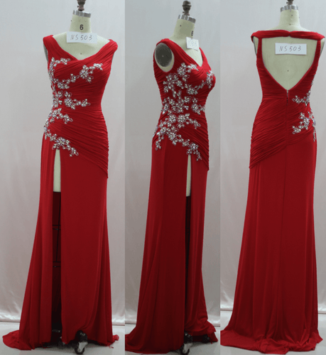 Estilo NS503 - Vestidos de noche rojos y vestidos de desfile