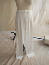 Estilo C2022JDpant - Traje pantalón sexy blanco de manga larga