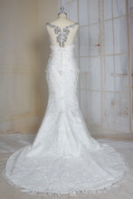 C2021-Perrline - Vestido de novia sin mangas con pedrería y cristal de swarovski y cola desmontable