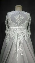 estilo C2017-ping - Vestido de novia de talla grande con manga tres cuartos 