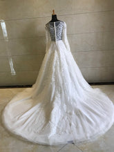Estilo DOL-Y002 Vestido de novia con corpiño ilusión de manga larga