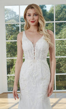 Style wt417 - sleeveless open neck embroidered wedding gown