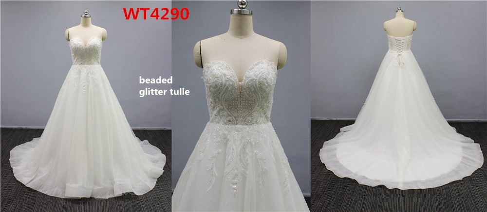 Estilo wt4290 - Vestido de novia de talla grande con corte en forma de corazón
